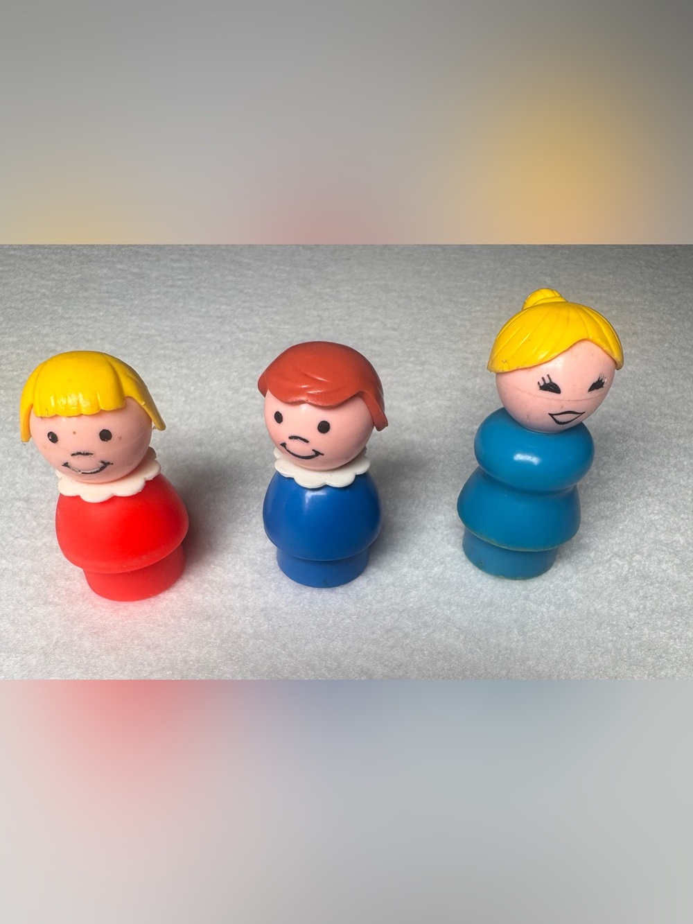Vintage Fisher Price Little People Lot of 3 Plastic Figures Woman Girls